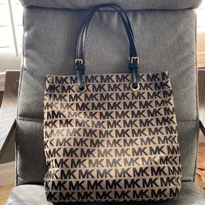 Large black  Michael Kors fabric purse.